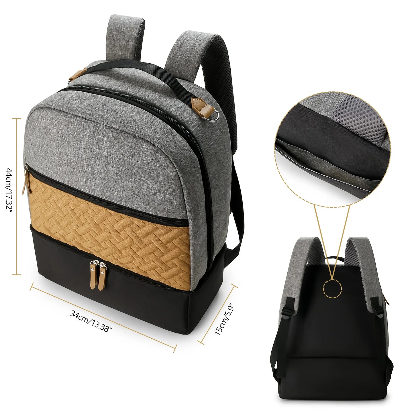 Baby Bag Diaper Bag Backpack Baby Bottle Bag for Parents Stylish Baby Bag OrganizerSophisticated and Spacious Backpack