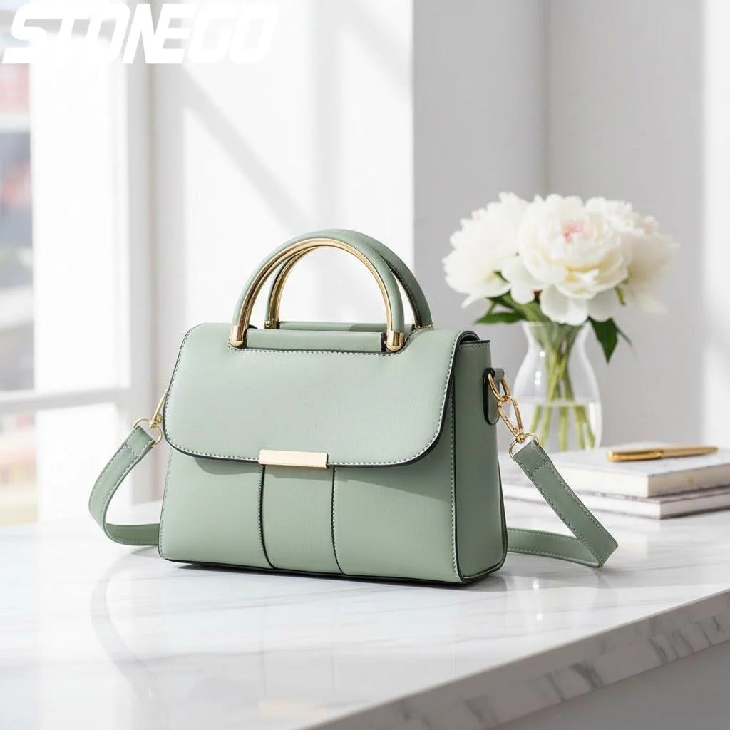 Trendy Waterproof Women Handbag Adjustable Crossbody Strap Magnetic Closure Daily Use Shoulder Bag