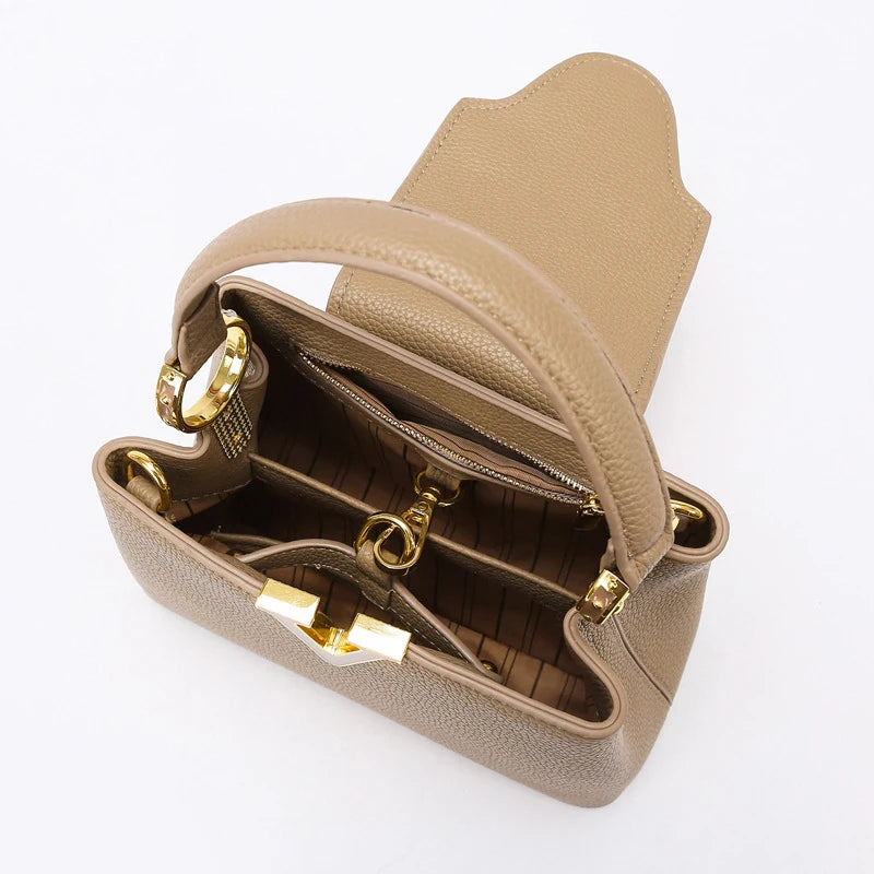 Women's handbag, new fashion versatile bucket bag, high-end bag, large-capacity commuter crossbody bag for women