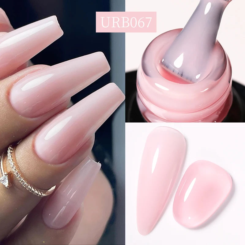 UR SUGAR Blue Color Rubber Base Gel Nail Polish Gold Glitter Base Gel Top Coat Soak Off UV LED Gel Nail Art Varnish Manicure