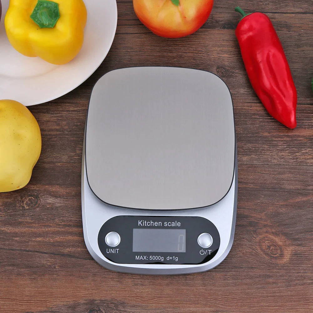 5/10kg Digital Kitchen Scale Stainless Steel LCD Electronic Food Scale Jewelry Coffee Baking Portable High-quality Kitchen Tool