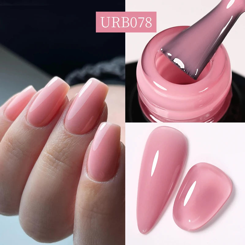 UR SUGAR Blue Color Rubber Base Gel Nail Polish Gold Glitter Base Gel Top Coat Soak Off UV LED Gel Nail Art Varnish Manicure