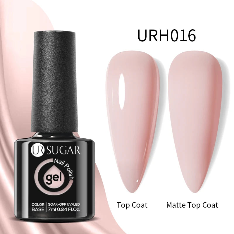 UR SUGAR Blue Color Rubber Base Gel Nail Polish Gold Glitter Base Gel Top Coat Soak Off UV LED Gel Nail Art Varnish Manicure