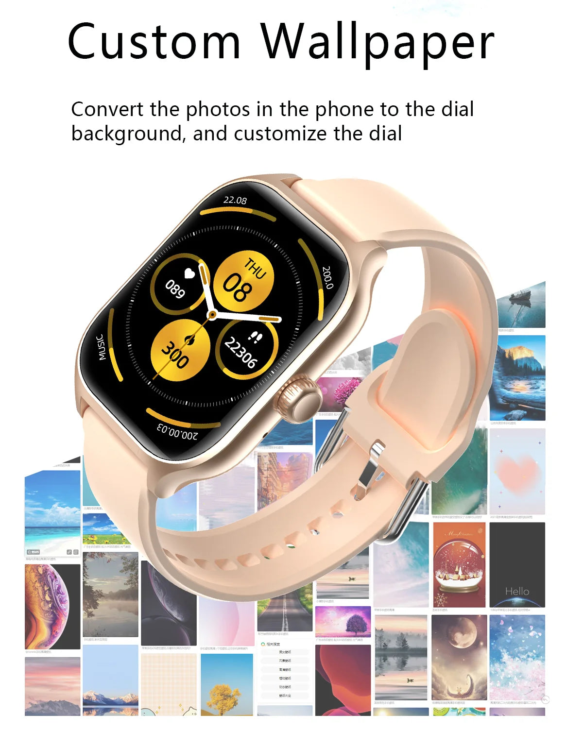 HOMEFISH C20 Smartwatch 1.77-inch HD Display Bluetooth Call Message Alert Sports Mode Smartwatch For Men Women