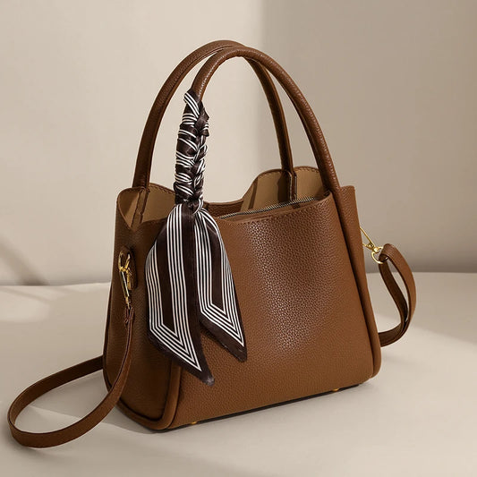 Women's Handbag 2026 New Style Basket Bucket Bag High-End Sensation Crossbody Bag for Middle-Aged Ladies Single Shoulder Bag