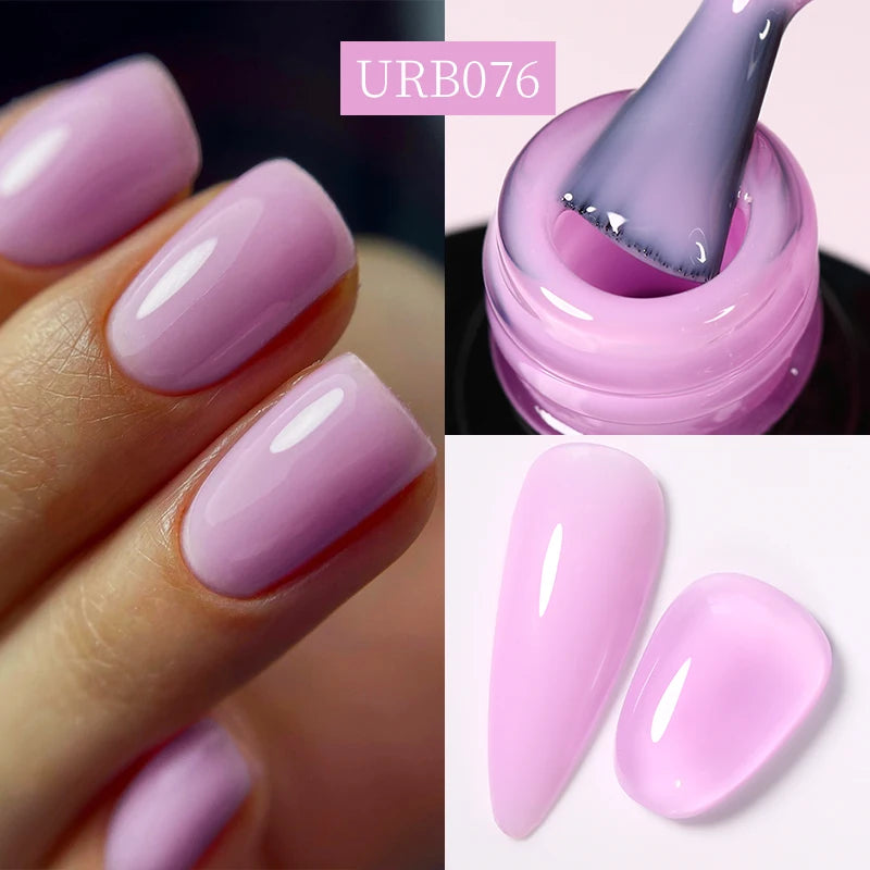 UR SUGAR Blue Color Rubber Base Gel Nail Polish Gold Glitter Base Gel Top Coat Soak Off UV LED Gel Nail Art Varnish Manicure