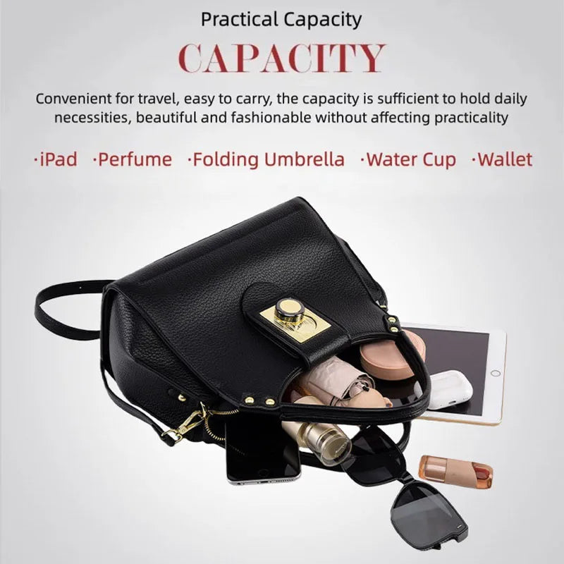 New Women's Handbags, Fashionable Tote Bags, High-End Shoulder Bags, Large-Capacity Commuter Bags, Simple and Versatile Casual Bags, Water-Resistant Crossbody Bags