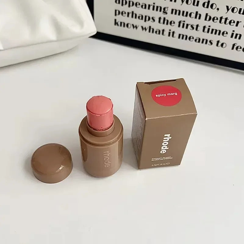 Rhode Pocket Blush LIP Stick Lip And Cheek Hydrating Stick Natural Rouge Powder Blush Cream Lipstick Cheek Easy To Apply Colo