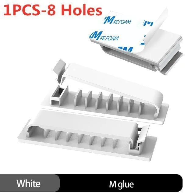 Cable Organizer Cord Management Wire Holder Flexible USB Cable Winder Tidy Silicone Clips For Mouse Keyboard Earphone Protector