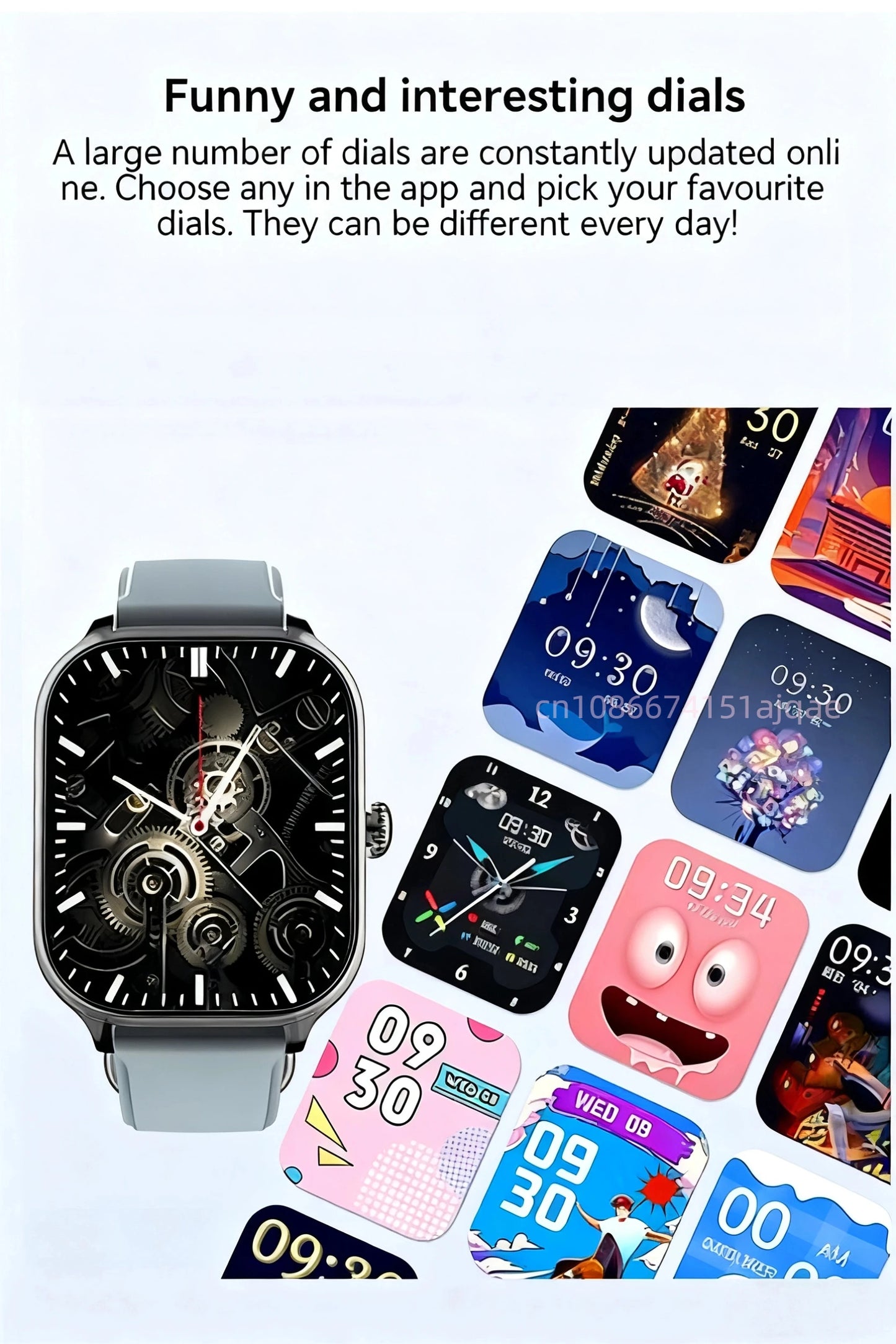 HOMEFISH C20 Smartwatch 1.77-inch HD Display Bluetooth Call Message Alert Sports Mode Smartwatch For Men Women