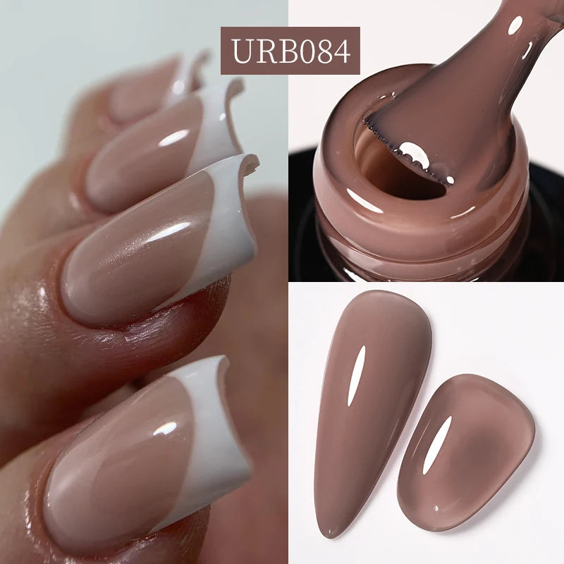 UR SUGAR Blue Color Rubber Base Gel Nail Polish Gold Glitter Base Gel Top Coat Soak Off UV LED Gel Nail Art Varnish Manicure