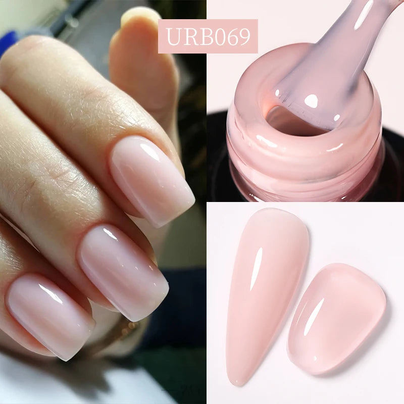 UR SUGAR Blue Color Rubber Base Gel Nail Polish Gold Glitter Base Gel Top Coat Soak Off UV LED Gel Nail Art Varnish Manicure