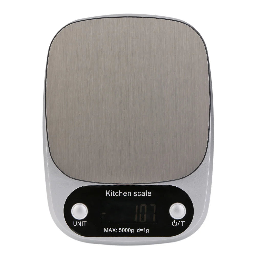 5/10kg Digital Kitchen Scale Stainless Steel LCD Electronic Food Scale Jewelry Coffee Baking Portable High-quality Kitchen Tool