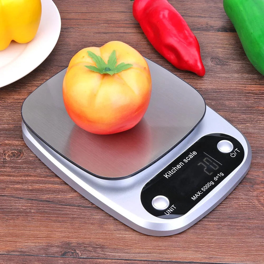 5/10kg Digital Kitchen Scale Stainless Steel LCD Electronic Food Scale Jewelry Coffee Baking Portable High-quality Kitchen Tool