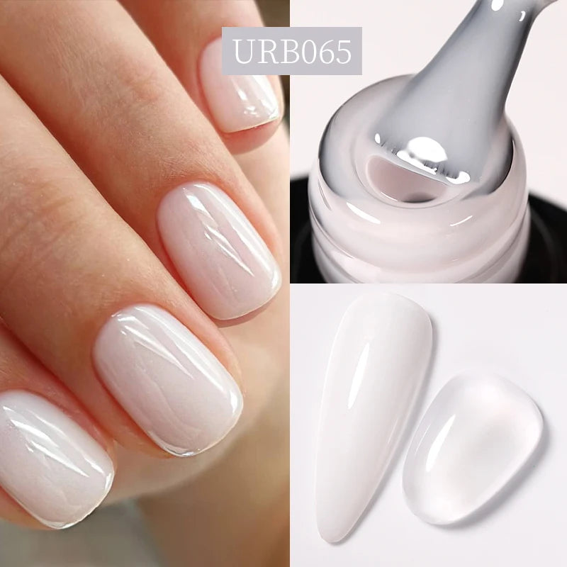 UR SUGAR Blue Color Rubber Base Gel Nail Polish Gold Glitter Base Gel Top Coat Soak Off UV LED Gel Nail Art Varnish Manicure